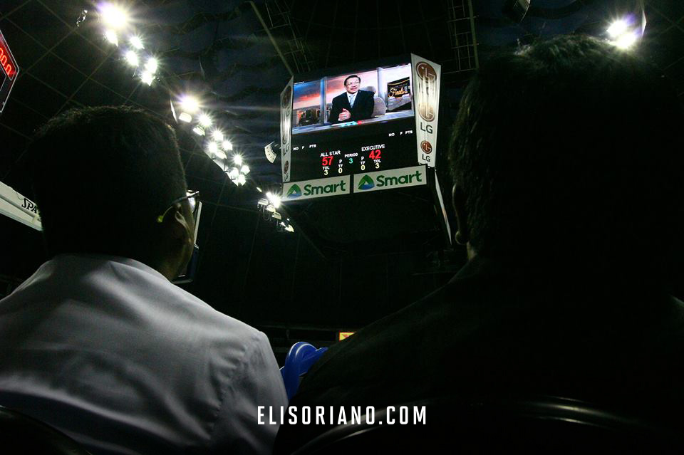 Bro. Eli Soriano delivers his closing remarks during the UNTV Cup Executive Face-Off held at the Smart-Araneta Coliseum in Quezon City. Through a live video conference, Bro. Eli shares some of the future public service projects that UNTV and MCGI plans to pursue, with the help of the Lord. Courtesy: Photoville International |Wilson Domingo
